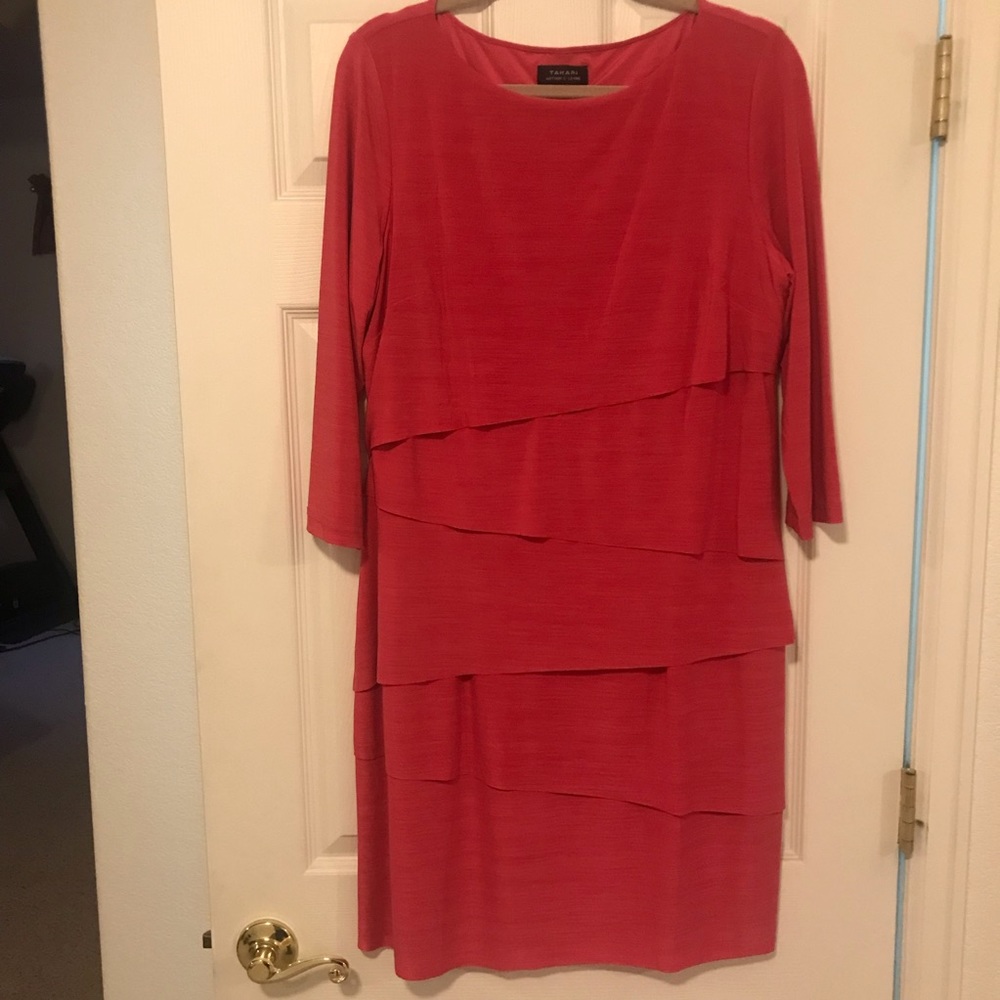 Tahari Bright pink dress, size 16